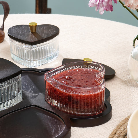 Karaca Heart 4-Piece Breakfast Set