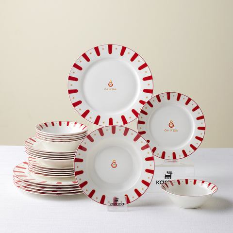 Karaca x Galatasaray Licensed Forever Bone 24-Piece Dinner Set for 6 People