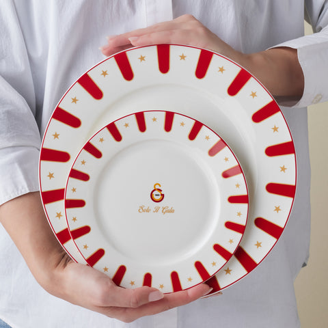 Karaca x Galatasaray Licensed Forever Bone 24-Piece Dinner Set for 6 People