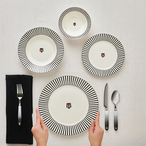 Karaca x Beşiktaş Licensed Forever Bone 24-Piece Dinnerware Set for 6