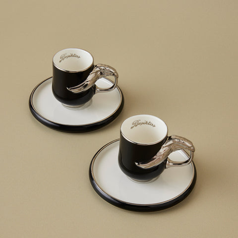 Karaca x Beşiktaş Licensed 2-Person Coffee Cup Set 90 ml