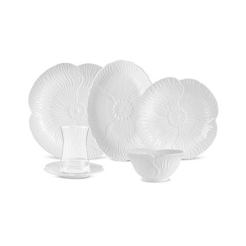 Karaca Forever Bone Floris 26-teiliges Frühstücksset für 6 Personen