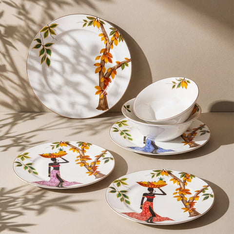 Karaca Elegance Bone Samira – 24-Piece Dinnerware Set for 6 People