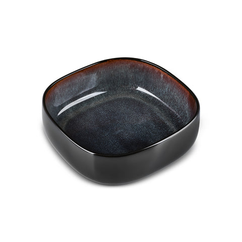 Karaca Earth Collection Galactic Shiny Black 55-Piece 12-Person Dinnerware Set