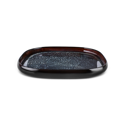 Karaca Earth Collection Galactic Shiny Black 55-Piece 12-Person Dinnerware Set