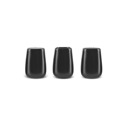 Karaca Earth Collection Galactic Shiny Black 55-Piece 12-Person Dinnerware Set