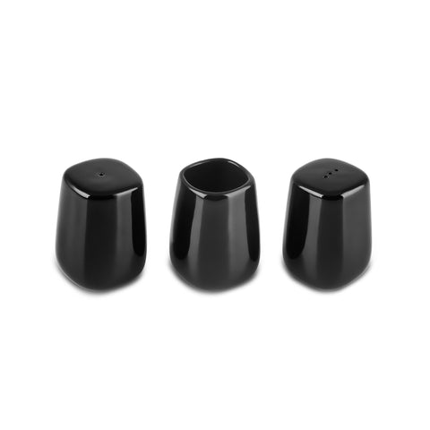 Karaca Earth Collection Galactic Shiny Black 55-Piece 12-Person Dinnerware Set