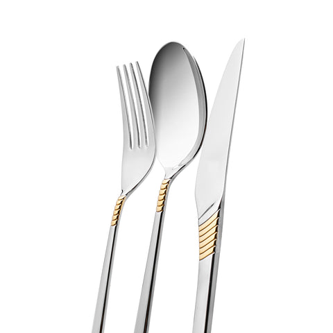 Karaca Cleopatra Premium 84-Piece Cutlery Set for 12 People