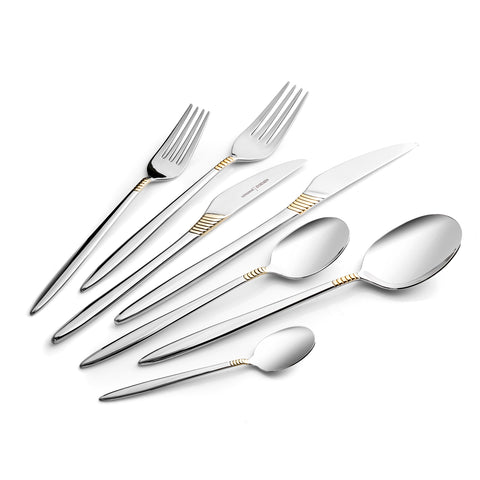 Karaca Cleopatra Premium 84-Piece Cutlery Set for 12 People