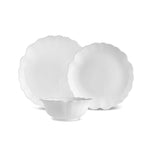 Karaca White Flower Opal Glas Tafelservice 18-teilig für 6 Personen
