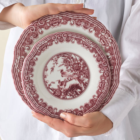 Karaca Bone China Rosie 24-teiliges Tafelservice für 6 Personen, Mehrfarbig