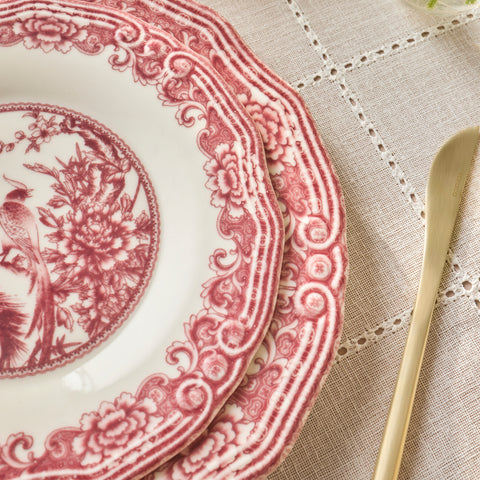 Karaca Bone China Rosie 24-teiliges Tafelservice für 6 Personen, Mehrfarbig