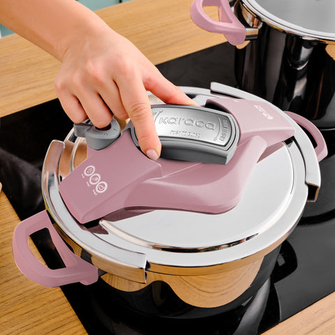 Karaca Perfect Pink Düdüklü Tencere Seti  4+6 Lt