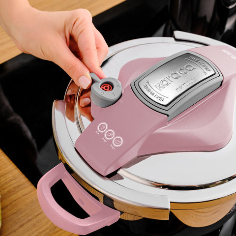 Karaca Perfect Pink Düdüklü Tencere Seti  4+6 Lt