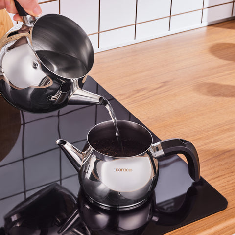 Karaca Kayra Black Turkish Tea Pot Set