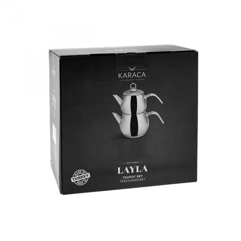 Karaca Layla Teekannen-Set aus Edelstahl