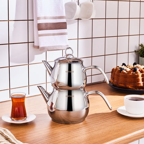 Karaca Layla Teekannen-Set aus Edelstahl