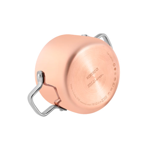 Karaca Powersteel 3Ply 316+ Mini-Edelstahltopf 10 cm, Kupfer