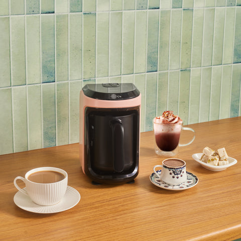 Karaca Hatır Hüps Kaffeemaschine für Türkischen Kaffee mit Milch Perlrosa