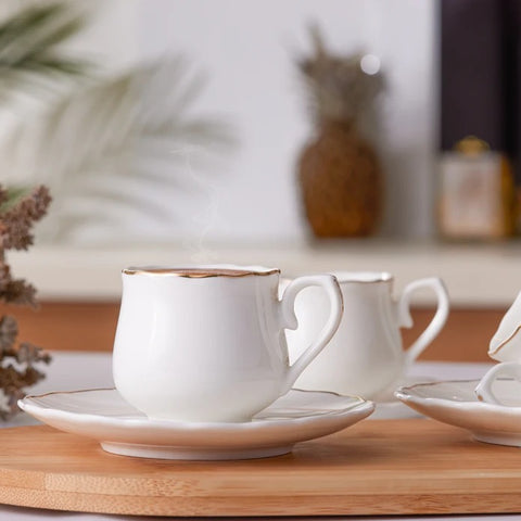 Karaca Beykoz 6-Person Coffee Cup Set, 80 ml