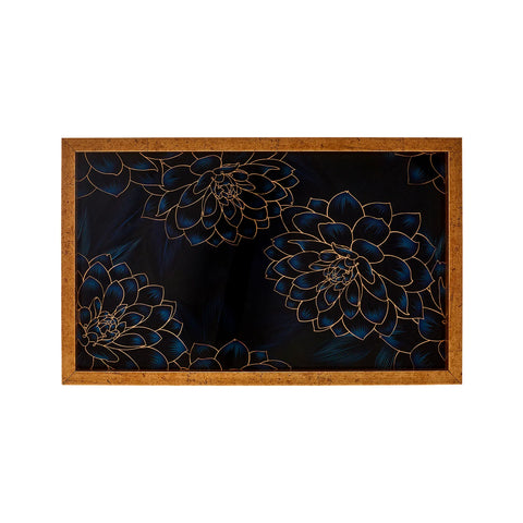 Karaca Home Deep Forest Tablett Navy Blau 40x25 cm