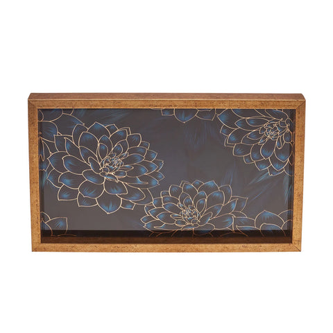 Karaca Home Deep Forest Tablett Navy Blau 40x25 cm