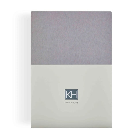 Karaca Home Jersey Fitted Bettlaken Grau (120x200 cm) Öko-Tex Zertifiziert