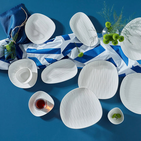 Karaca Oyster 26- teilig Frühstückssets und Servierschalen für 6 Personen
