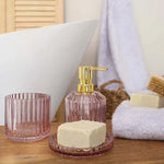 Line 3-Teiliges Badezimmer-Set Pink