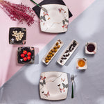 Karaca Fine Pearl Unique 14 Piece Square Breakfast and Serveware Set for 6 Person