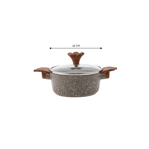 Karaca Dark Silver Mini-Kochgeschirr 12 cm
