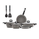 Karaca Biogranit Stella 10 Piece Cookware Set with Service Set 