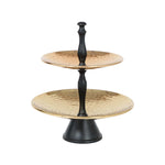 Karaca Home Moroccan 2-Tier Serving Stand Gold 25.5 x 30 cm