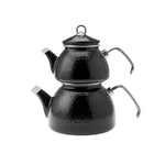 Karaca Crystal Black Enamel Teapot Set