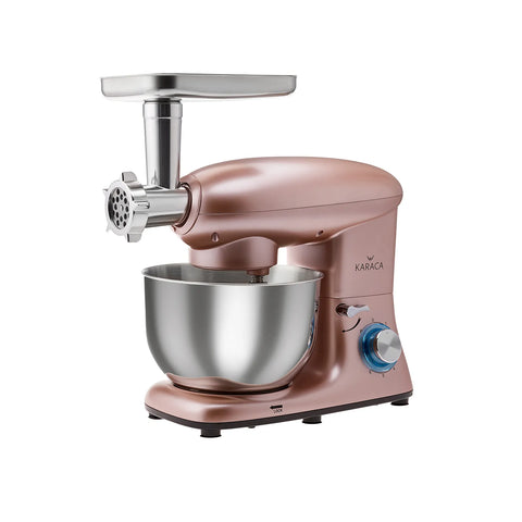 Karaca Multichef Küchenmaschine mit Fleischwolf 1400W in Rosegold