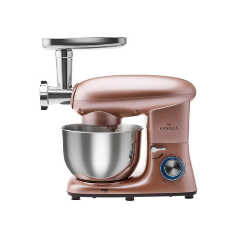 Karaca Multichef Küchenmaschine mit Fleischwolf 1400W in Rosegold