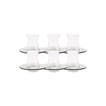 Karaca Face 12-Piece Turkish Tea Set for 6 People, 132 ml, Multi