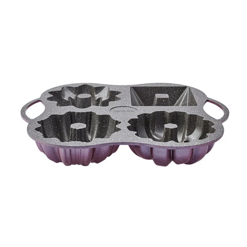 Karaca Cake pro aluminium guss dekorative kuchen form, 4 stück, 28cmx35cm, rosa
