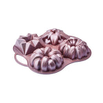 Karaca Cake Pro Aluminium Cast Decorative Cake Tin, 4 Piece, 28cm x 35cm, Pink
 
