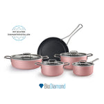 Karaca Mastermaid BioDiamond Cookware Set Pink 9 Piece