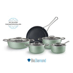 Karaca Mastermaid BioDiamond 9 Teiliges Kochgeschirr Set Kohlgrün