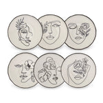 Karaca Face 6-teiliges Kuchenteller-Set
