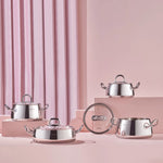 Karaca PowerSteel 316+ Nikko 8 Piece Steel Cookware Set
