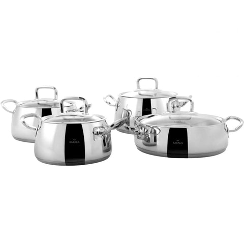 Karaca PowerSteel 316+ Nikko 8-teiliges Topfset  Stahl