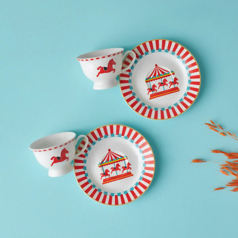 Karaca Circus Kaffeetasse Set für 2 Personen 90 ml