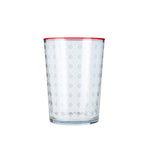 Karaca Blanco Water Glass Red