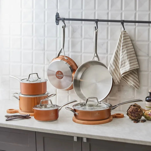 Karaca Rosegold Induktions Edelstahl Kochtopfset 10 teilig