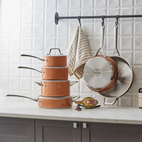 Karaca Rosegold Induktions Edelstahl Kochtopfset 10 teilig