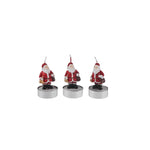 Karaca Christmas Santa 3'lü Mum, 18.5cmx6.7cm, Kırmızı