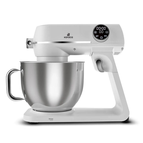 Karaca Multichef Artisan Digitale Anzeige 7 Liter Gusseisen Standmixer Perlweiß 1800W